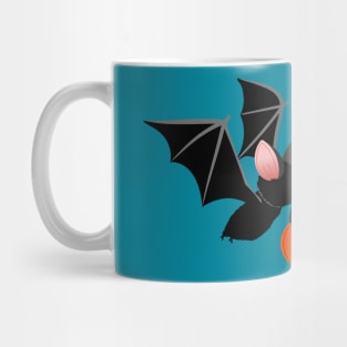 Halloween bats with pumpkin candy buckets Mug